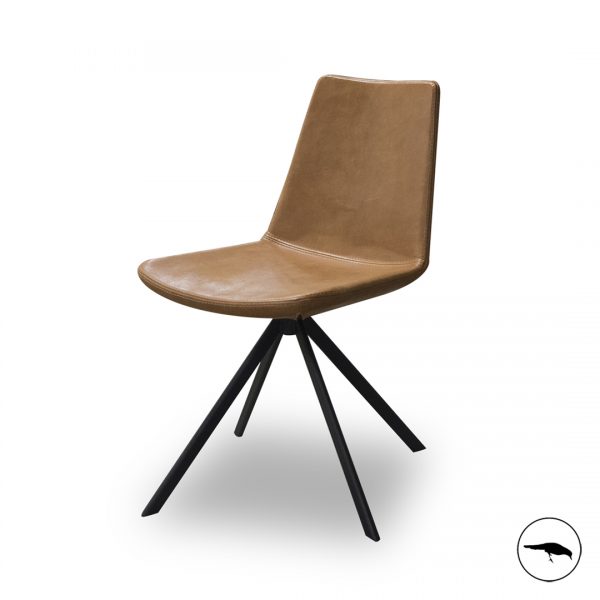 contemporary leather dining chair rotating bespoke top quality tan unique