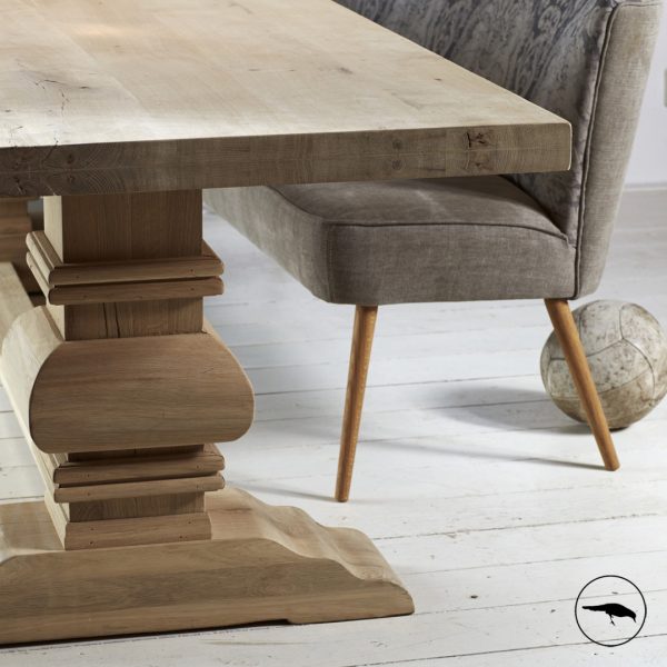 modern monastery table oak beams contemporary heritage custom made