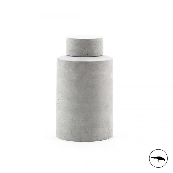 Extra Large concrete effect vase urn jar pot. minimal. grey.