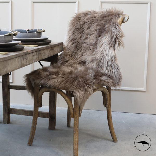 mink taupe faux fur rug decorative