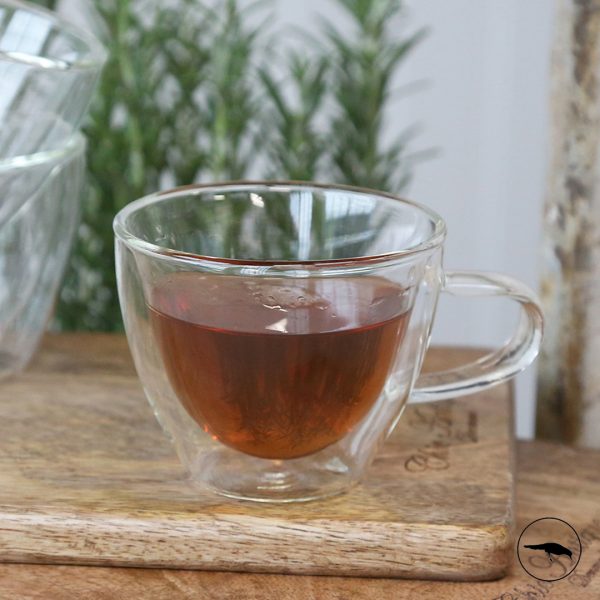 Double glass small tea cup